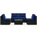 Ensemble de mobilier d'extérieur 5 pièces Costway avec coussins d'assise et de dossier - Voir détails