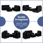 Ensemble de mobilier d'extérieur 5 pièces Costway avec coussins d'assise et de dossier - Voir détails