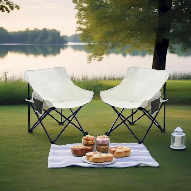 2PCS Outdoor Folding Portable Camping Chairs