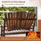 Costway Fauteuil à bascule Adirondack 2 places d'extérieur avec dossier haut et - Voir détails