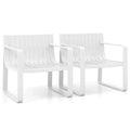 Costway Patio Chairs Set of 2/4 Weather-resistant Plastic Outdoor