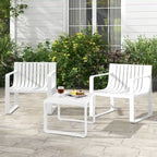 Costway Sedie da Giardino Set da 2/4 in Plastica Resistente alle Intemperie per Esterni