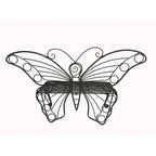 Panchina antica a farfalla in metallo nero