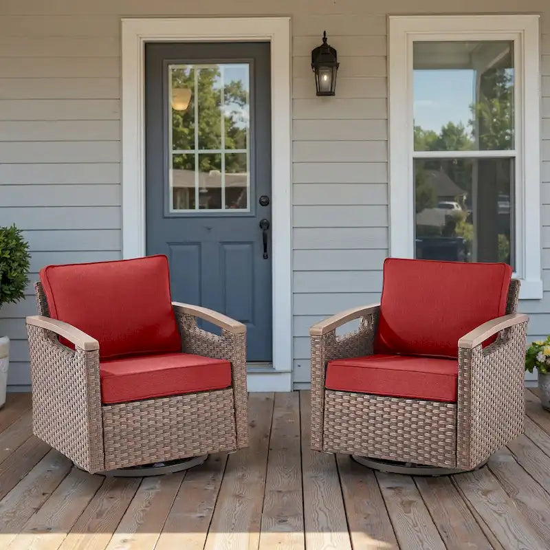 Ensemble de meubles de patio Pocassy : canapé, chaise, ottoman et table