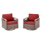 Ensemble de meubles de patio Pocassy : canapé, chaise, ottoman et table