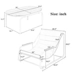 Ensemble de chaises longues 3 pièces, réglable avec roulettes et tables pour piscine, terrasse