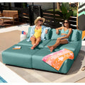 Jaxx Vada Lettino Prendisole da Esterno Divanetto di Lusso Modulare Chaise Doppia e Angolo Conversazione - 183 L x 202 P x 65 A cm