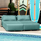 Jaxx Vada Lettino Prendisole da Esterno Divanetto di Lusso Modulare Chaise Doppia e Angolo Conversazione - 183 L x 202 P x 65 A cm