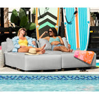 Jaxx Vada Lettino Prendisole da Esterno Divanetto di Lusso Modulare Chaise Doppia e Angolo Conversazione - 183 L x 202 P x 65 A cm