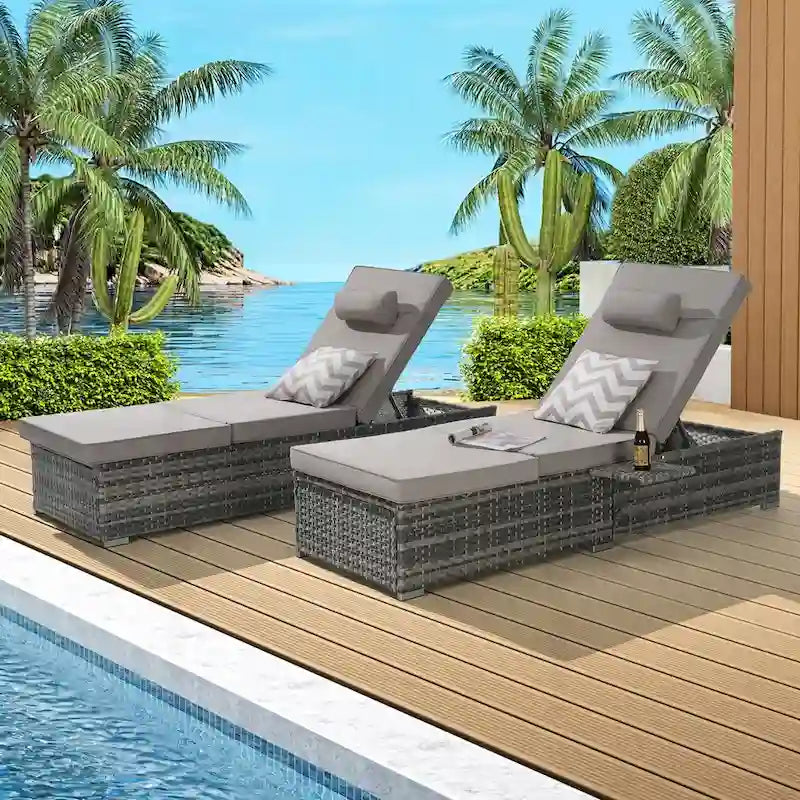 Outstanding Outdoor Chaise Lounge Chair Set for Relaxation and Leisure