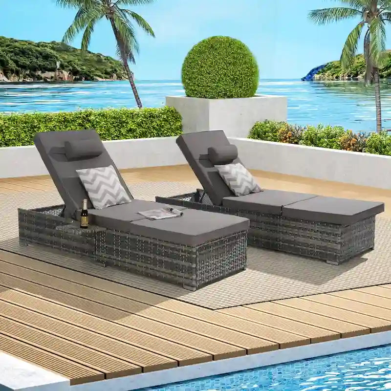 Eccezionale set di sedie a sdraio da esterno per relax e svago