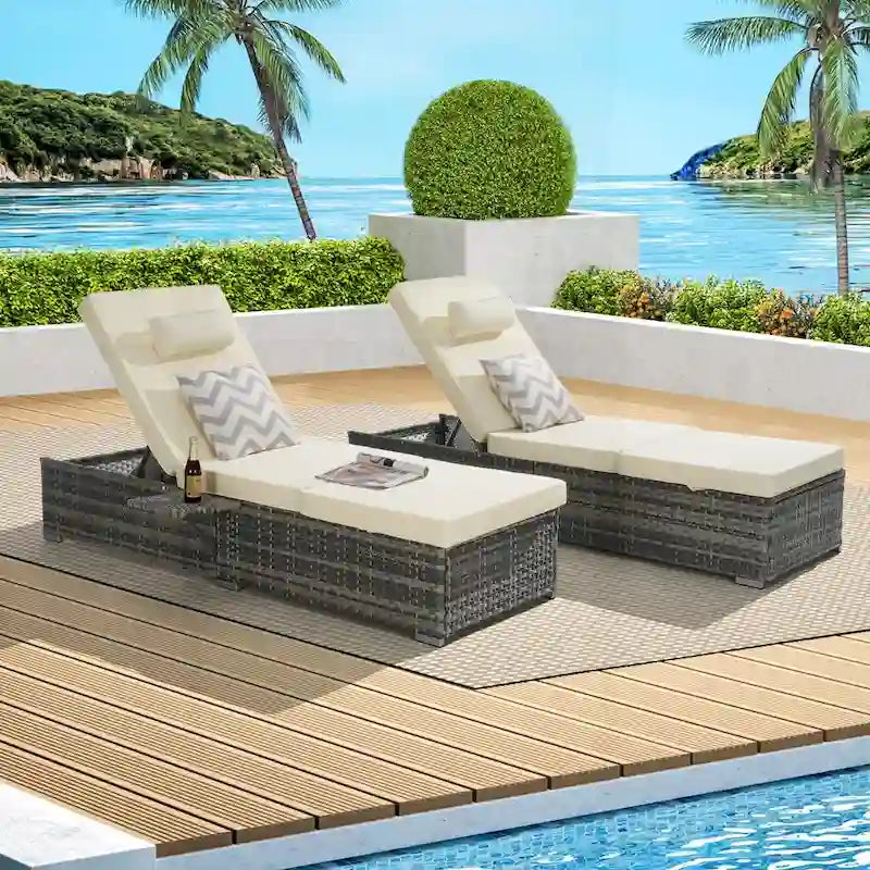 Eccezionale set di sedie a sdraio da esterno per relax e svago
