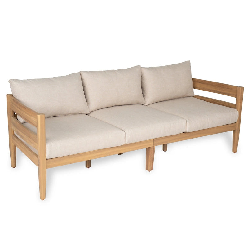 Christopher Knight Home – Ensemble de conversation d'extérieur 5 pièces en bois d'acacia courbé Avery