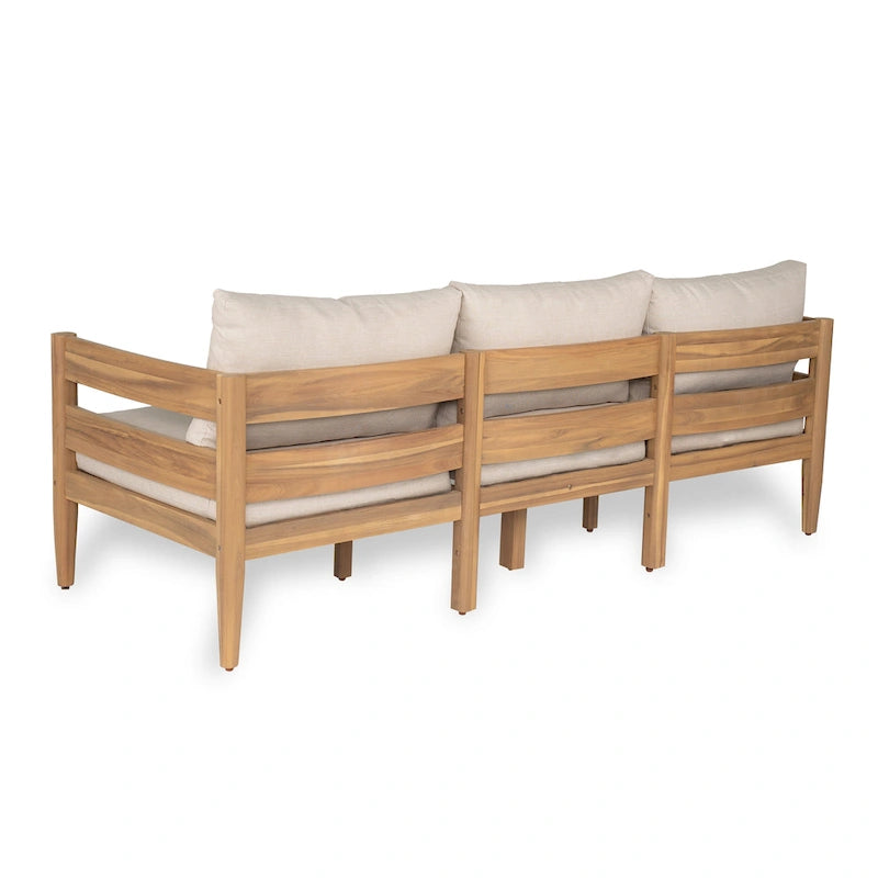 Christopher Knight Home – Ensemble de conversation d'extérieur 5 pièces en bois d'acacia courbé Avery