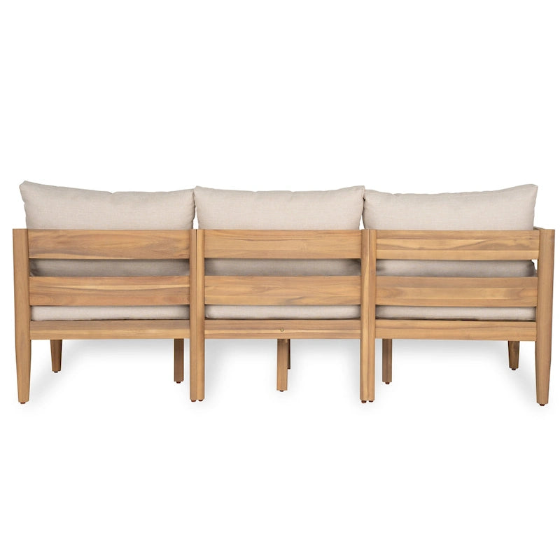 Christopher Knight Home – Ensemble de conversation d'extérieur 5 pièces en bois d'acacia courbé Avery