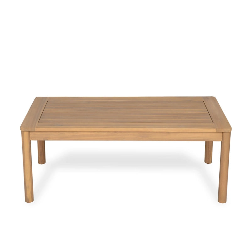 Christopher Knight Home – Ensemble de conversation d'extérieur 5 pièces en bois d'acacia courbé Avery