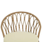 Set da 3 pezzi per esterno, set bistro da patio, set da conversazione include 2 sedie singole in rattan e un tavolino rotondo in vetro