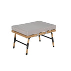 Fauteuil œuf en rotin surdimensionné d'extérieur 2 pièces avec pouf