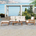 Christopher Knight Home - Malachi Outdoor Acacia Wood 4-Pieces Chat Set