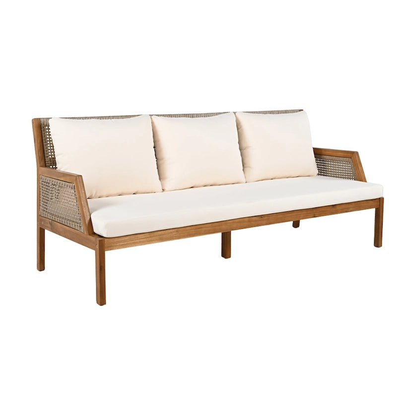 Christopher Knight Home - Set da conversazione Malachi da esterno a 4 pezzi in legno di acacia