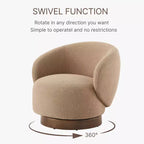 Poltrona a botte girevole imbottita Spruce&Spring con base in legno