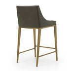 Sgabello da bancone Modrest Fairview moderno grigio e ottone