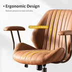 Sedia da ufficio ergonomica in pelle scamosciata Sedia da scrivania Supporto lombare