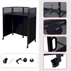 Set Tavolo per DJ Portatile con Tessuti di Copertura Illuminati Integrati, Robusta Custodia per il Trasporto e Dimensioni Compatte di 101x51 cm