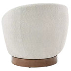 Poltrona a botte girevole imbottita Spruce&Spring con base in legno