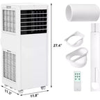 Condizionatore d'aria portatile da 8.000 BTU - 3-in-1 Raffreddamento, Deumidificatore e Ventilatore per ambienti fino a 32,5 mq con Modalità Sleep e 1 Anno di Garanzia