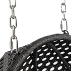 LeisureMod Sedia a Uovo Sospesa per 2 Persone con Supporto - Dondolo Pensile per Esterni/Interni in Rattan Intrecciato con Cuscini