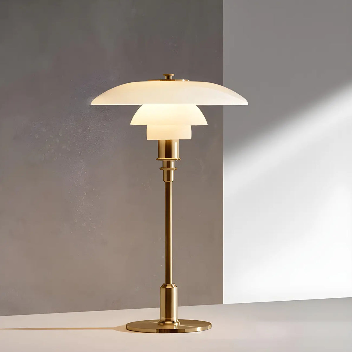 Lampe de table à LED à niveaux post-moderne HomeyFad avec alimentation intégrée