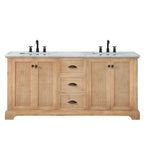 Mobile bagno Hervas con top in marmo naturale senza specchio