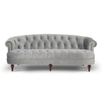 Divano Chesterfield trapuntato in velluto La Rosa 84 Mid-Century Modern