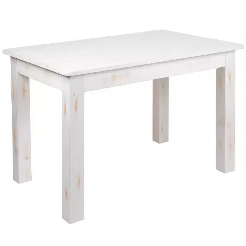 Flash Furniture Tavolo da Pranzo Rettangolare Rustico in Pino Massiccio 46 x 30