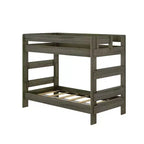 Letto a castello in legno massello Plank+Beam, stile rustico, singolo su singolo, per adulti