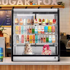 Espositore refrigerato commerciale 6,9 Cu Ft, vetrina refrigerata da banco con illuminazione a LED per panetteria, caffetteria, 110 V/190 W