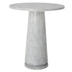 Tavolino d'appoggio rotondo alto in marmo Ghicu di SAFAVIEH Couture - 55,8 cm L x 53,3 cm P x 61 cm A - 53,3x53,3x61 cm
