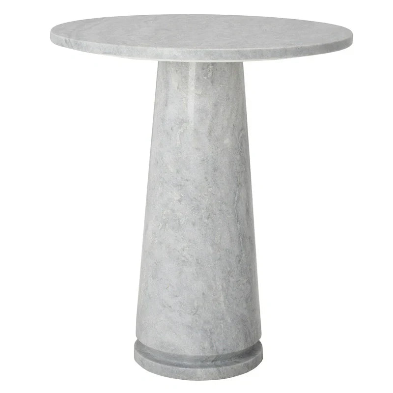 Tavolino d'appoggio rotondo alto in marmo Ghicu di SAFAVIEH Couture - 55,8 cm L x 53,3 cm P x 61 cm A - 53,3x53,3x61 cm