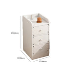 Comodino Semplice Bianco in Legno Naturale a 2 Cassetti