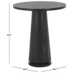 Tavolino d'appoggio rotondo alto in marmo Ghicu di SAFAVIEH Couture - 55,8 cm L x 53,3 cm P x 61 cm A - 53,3x53,3x61 cm