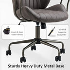 Sedia da ufficio ergonomica in pelle scamosciata Sedia da scrivania Supporto lombare