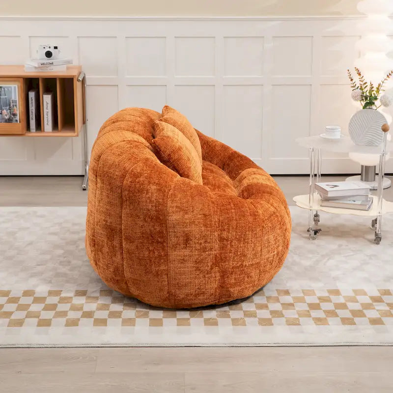 GDFStudio - Divano Pigro a 2 Posti Laurel Chenille con Schiuma ad Alta Densità e Comfort Extra Large