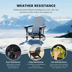 Polytrends Laguna Sedia Adirondack Pieghevole da Esterno per Patio Resistente allo Sbiadimento e alle Intemperie