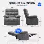 Fauteuil inclinable électrique XL6-Cloud avec massage