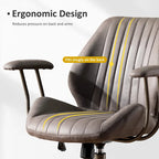 Sedia da ufficio ergonomica in pelle scamosciata Sedia da scrivania Supporto lombare