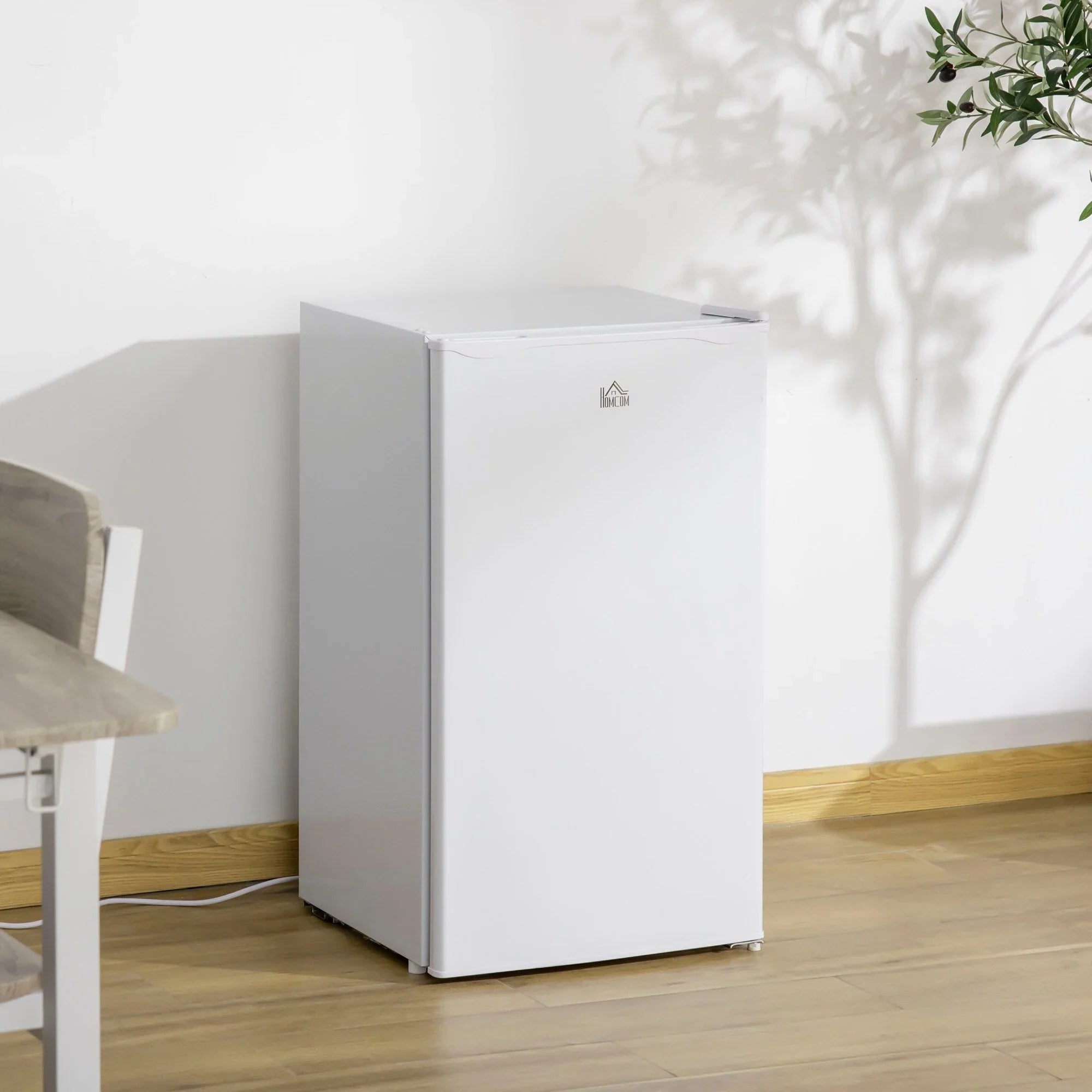 Mini Frigo da 90 litri con congelatore, Frigorifero Compatto Monoporta con Termostato Regolabile per Camera da Letto