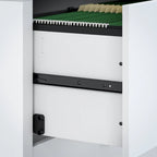 Bureau d'angle Echo avec huche et tiroirs