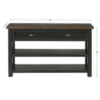 The Gray Barn Downington Consolle da Divano in Legno Massello a 2 Cassetti