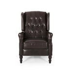 Poltrona reclinabile Walter Brown in pelle rigenerata di Christopher Knight Home